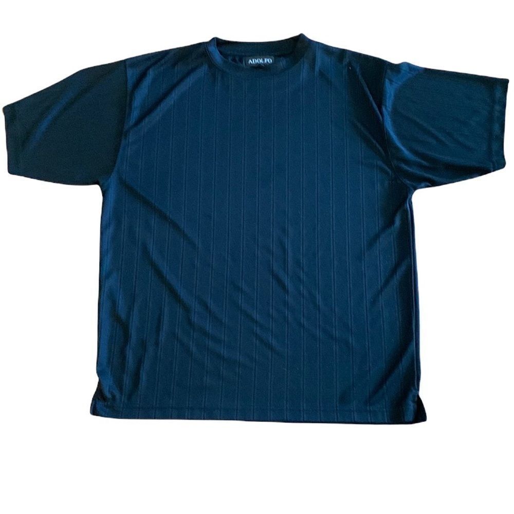 ADOLFO Large Black men’s shirt sleeve shirt